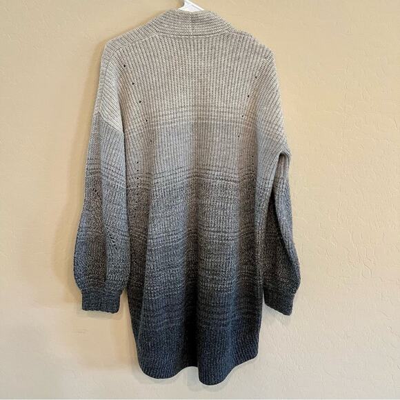 Athleta grey ombré wool cashmere knit open cardigan - Picture 7 of 8